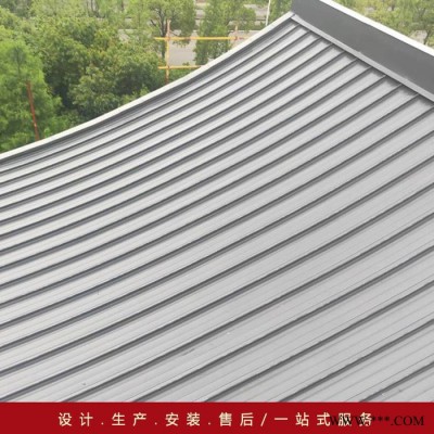 廠家供應鋁鎂錳屋面板 0.9mm厚65-430型鋁板金屬墻面鋁瓦 直立鎖邊鋁鎂錳安裝視頻
