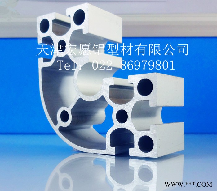 供應天津鋁型材6630國標電泳圓弧R 框架 流水線自動化